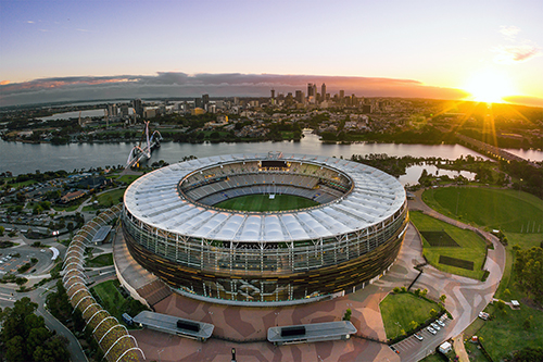 Optus Stadium aerial view